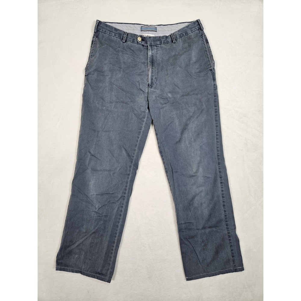 Peter Millar Men's Pima Cotton Stretch Chino Pants Blue Sz 33x27